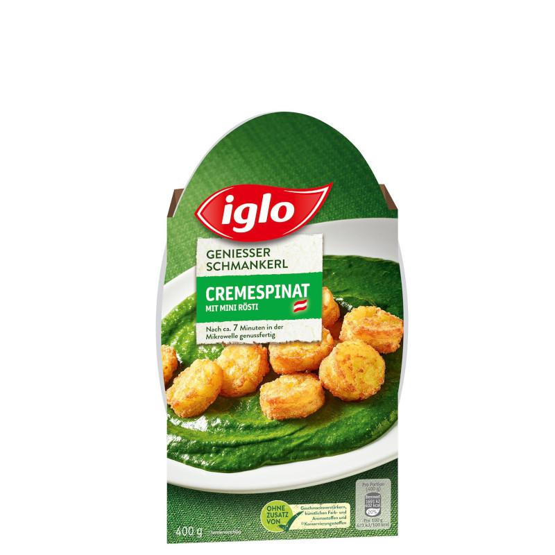 Iglo Marchfelder Cremespinat mit Mini Rösti